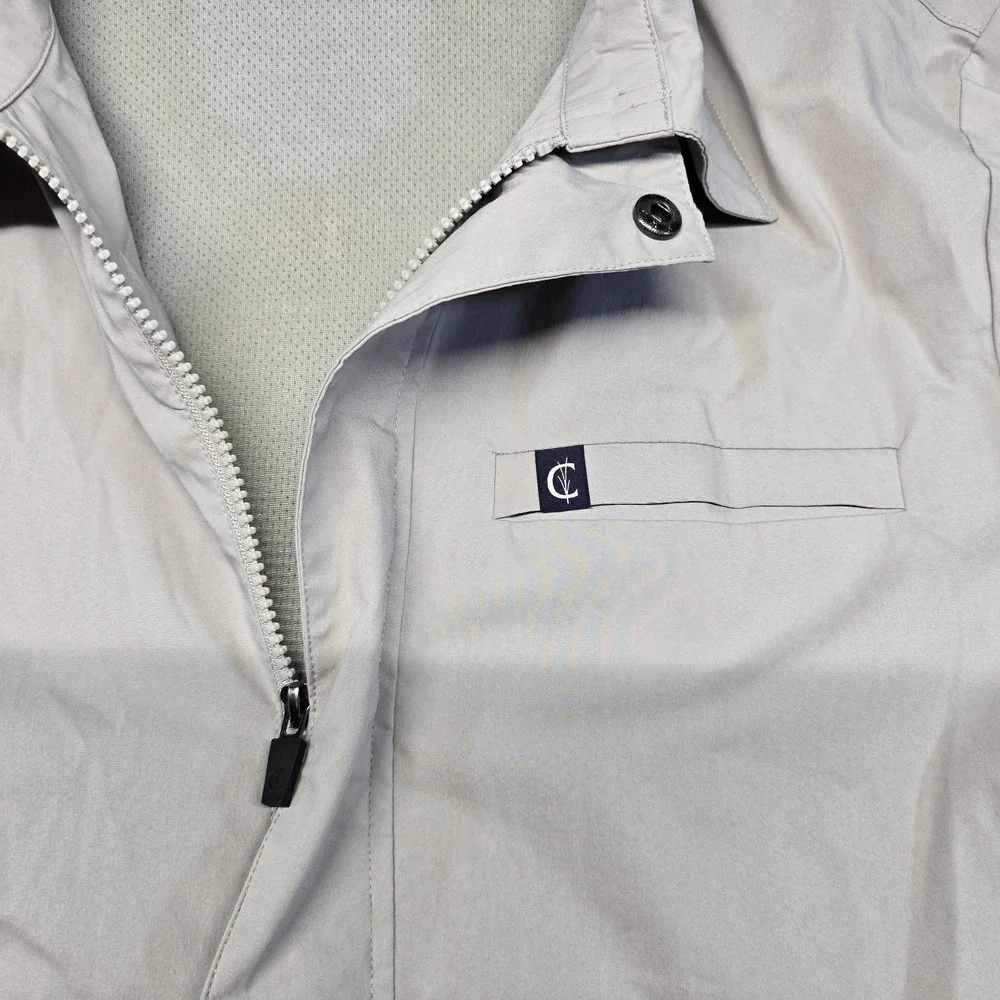 Criquet‎ grey performance windbreaker jacket Men Size Medium Golf